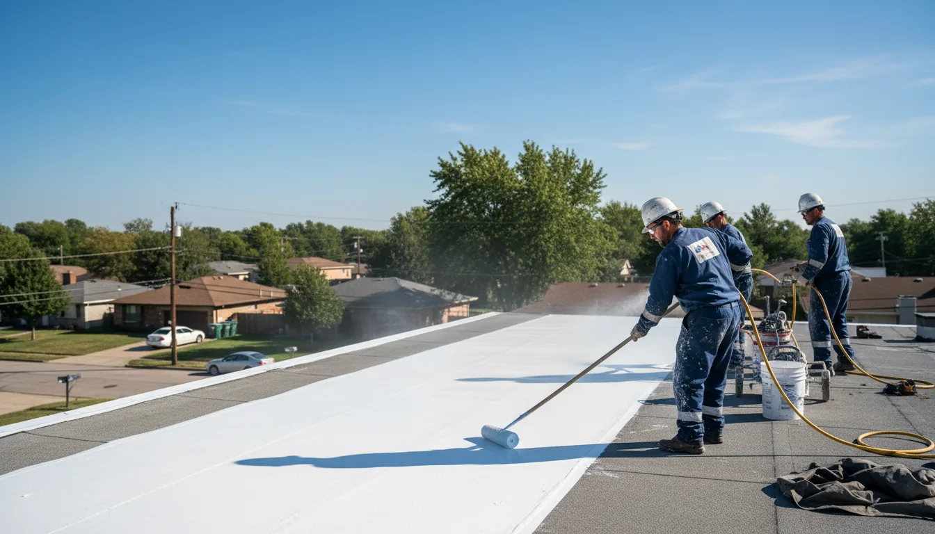 Commercial roof coating in Burlingham, NY near me